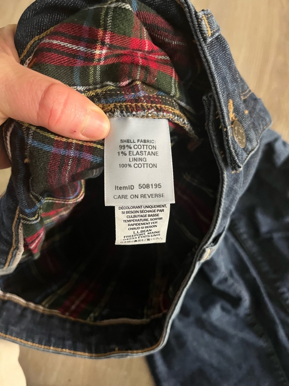 L.L. Bean Women's Fleece Lined Favorite Fit Dark Wash Jeans - Size 4 Petite - Picture 7 of 10